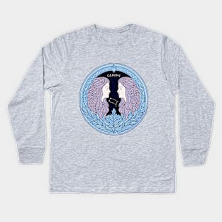 Gemini Zodiac Sign Horoscope Kids Long Sleeve T-Shirt